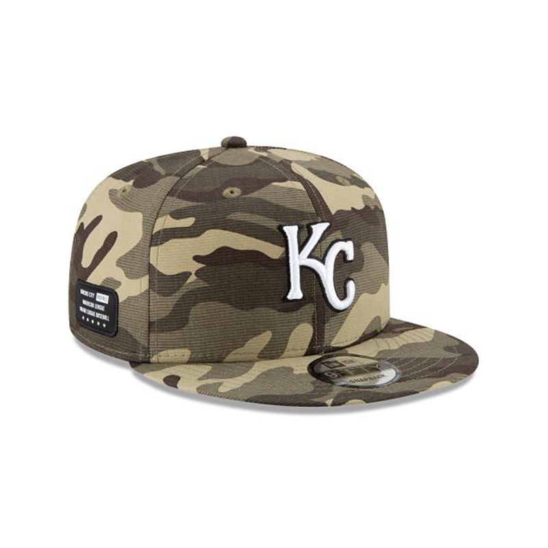 MLB Kansas City Royals Armed Forces Weekend 9Fifty Snapback (JOC9908) - Green New Era Caps